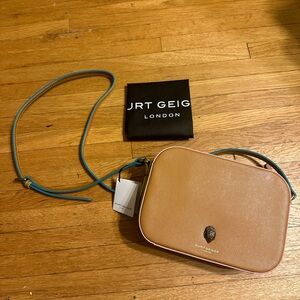 Kurt Geiger London - Richmond Crossbody (tan/rainbow stitching)